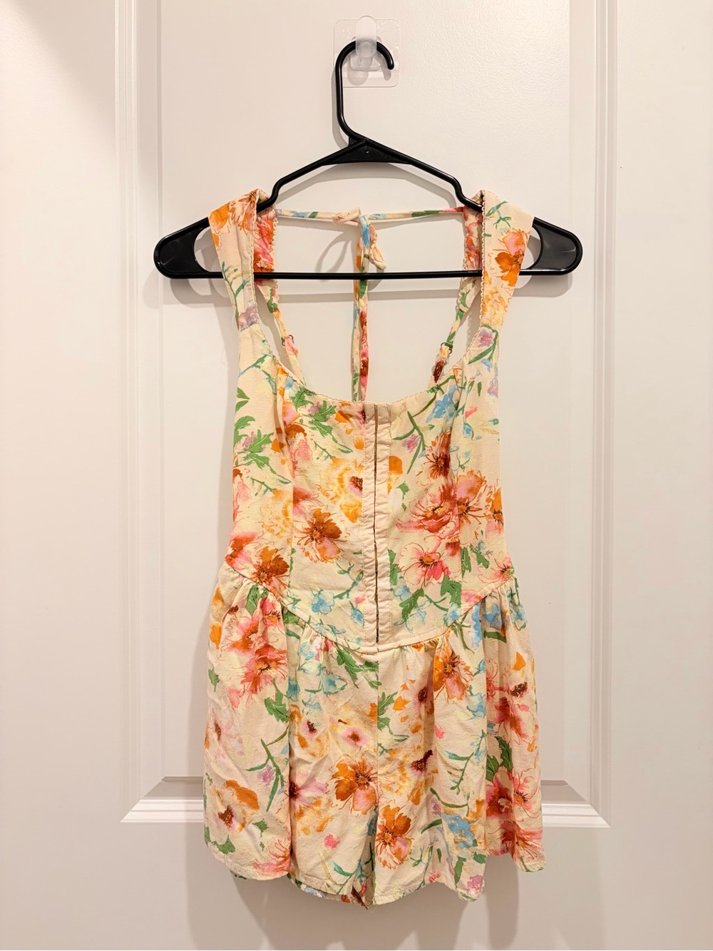 wild fable Cream Floral Tie-Back Romper